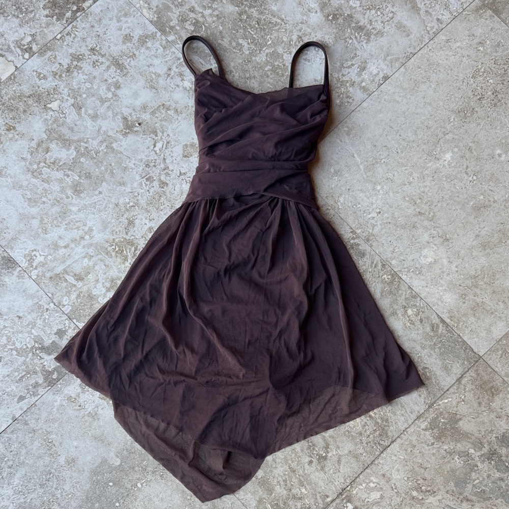 Weissman Asymmetrical Brown Dress